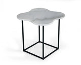 15" Black And White Marble Free Form End Table - Homeroots - Flyclothing LLC
