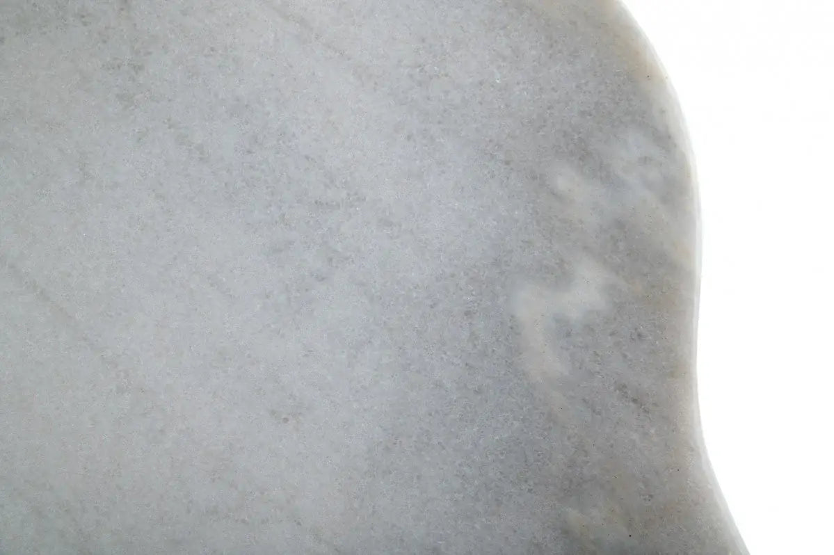 15" Black And White Marble Free Form End Table - Homeroots - Flyclothing LLC