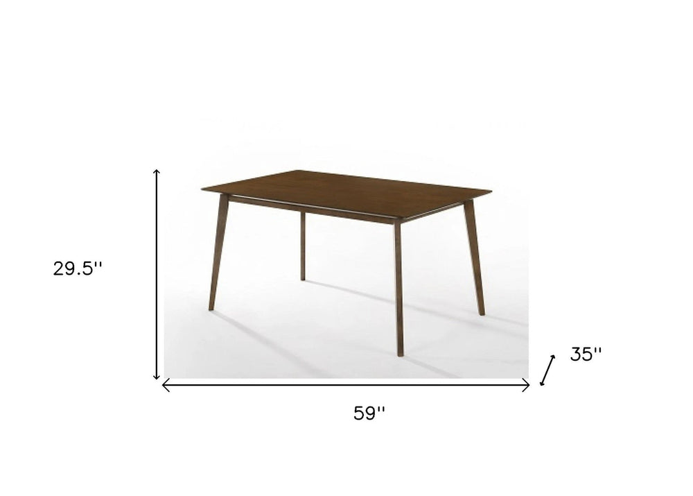 59" Brown Solid Wood Dining Table - Homeroots - Flyclothing LLC