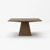 59" Walnut Square Solid Manufactured Wood Dining Table - Homeroots