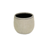 6" Beige Dot Ceramic Indoor Outdoor Round Pot Planter - Homeroots - Flyclothing LLC