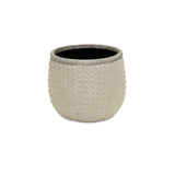 6" Beige Dot Ceramic Indoor Outdoor Round Pot Planter - Homeroots - Flyclothing LLC