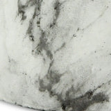 6" White and Gray Marbleized Ceramic Indoor Outdoor Round Pot Planter - Homeroots - Flyclothing LLC