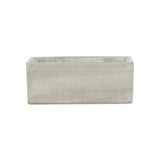 9" Light Gray Rustic Cement Indoor Outdoor Rectangular Pot Planter - Homeroots