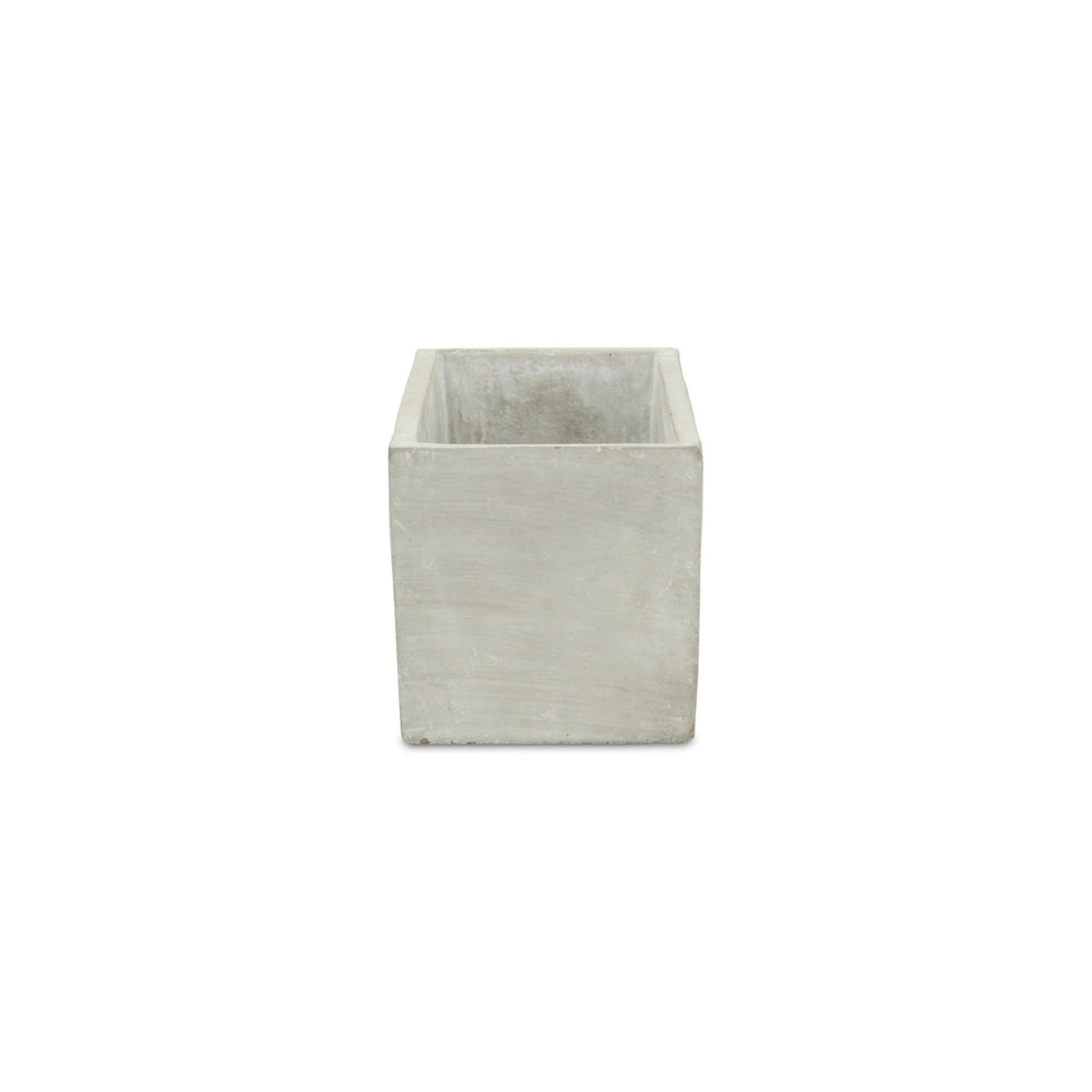 9" Light Gray Rustic Cement Indoor Outdoor Rectangular Pot Planter - Homeroots - Flyclothing LLC