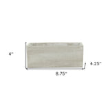 9" Light Gray Rustic Cement Indoor Outdoor Rectangular Pot Planter - Homeroots - Flyclothing LLC