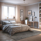 4' X 6' Grey Damask Power Loom Stain Resistant Area Rug - Homeroots - Flyclothing LLC