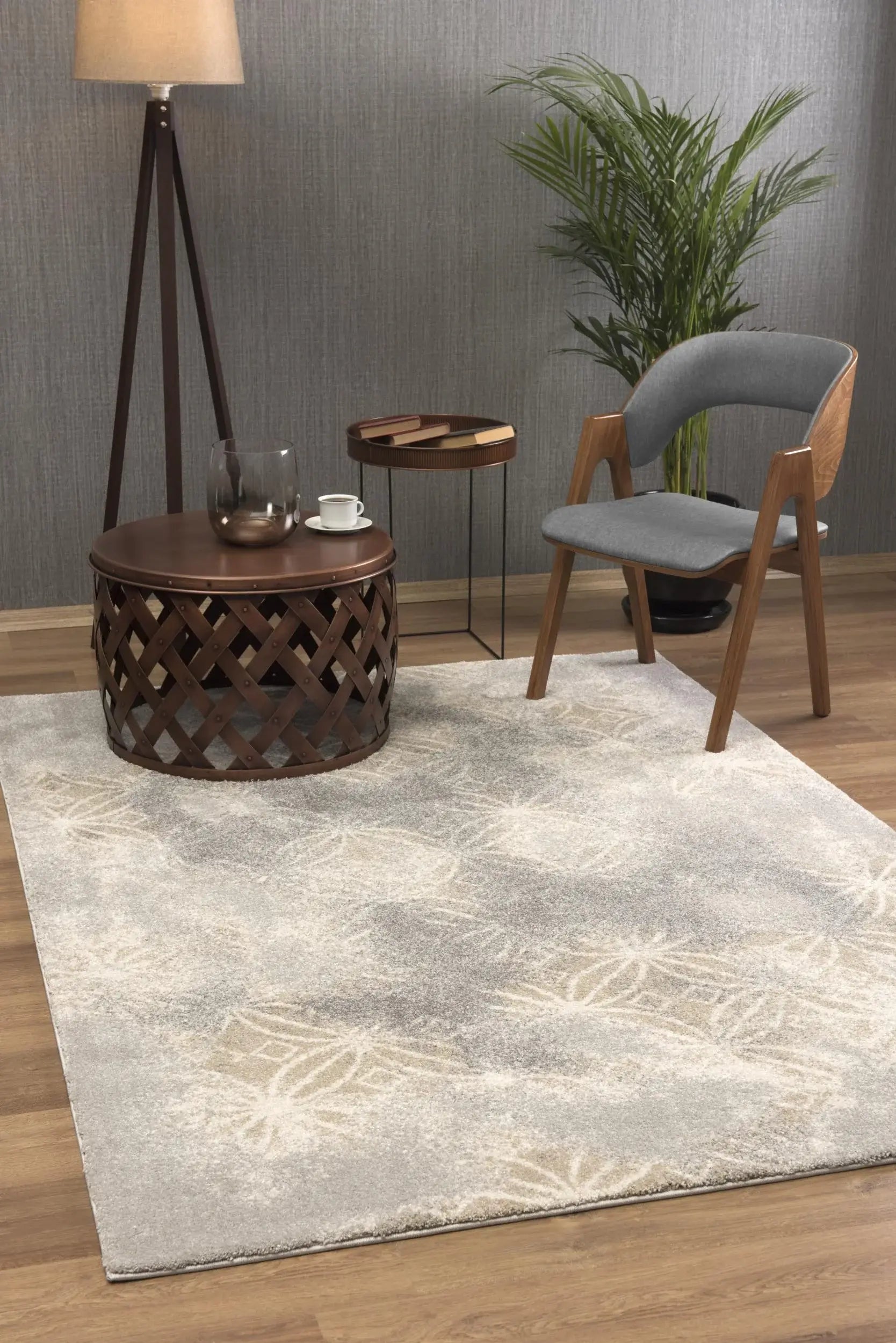 4' X 6' Light Grey Abstract Power Loom Stain Resistant Area Rug - Homeroots - Flyclothing LLC