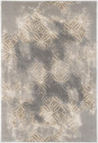 4' X 6' Light Grey Abstract Power Loom Stain Resistant Area Rug - Homeroots
