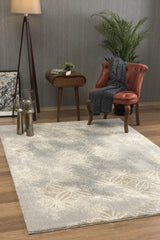 4' X 6' Light Grey Abstract Power Loom Stain Resistant Area Rug - Homeroots - Flyclothing LLC
