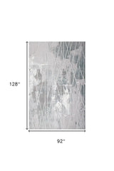 8' X 11' Blue Abstract Stain Resistant Area Rug - Homeroots - Flyclothing LLC