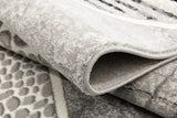 8' X 11' Grey Geometric Power Loom Stain Resistant Area Rug - Homeroots - Flyclothing LLC