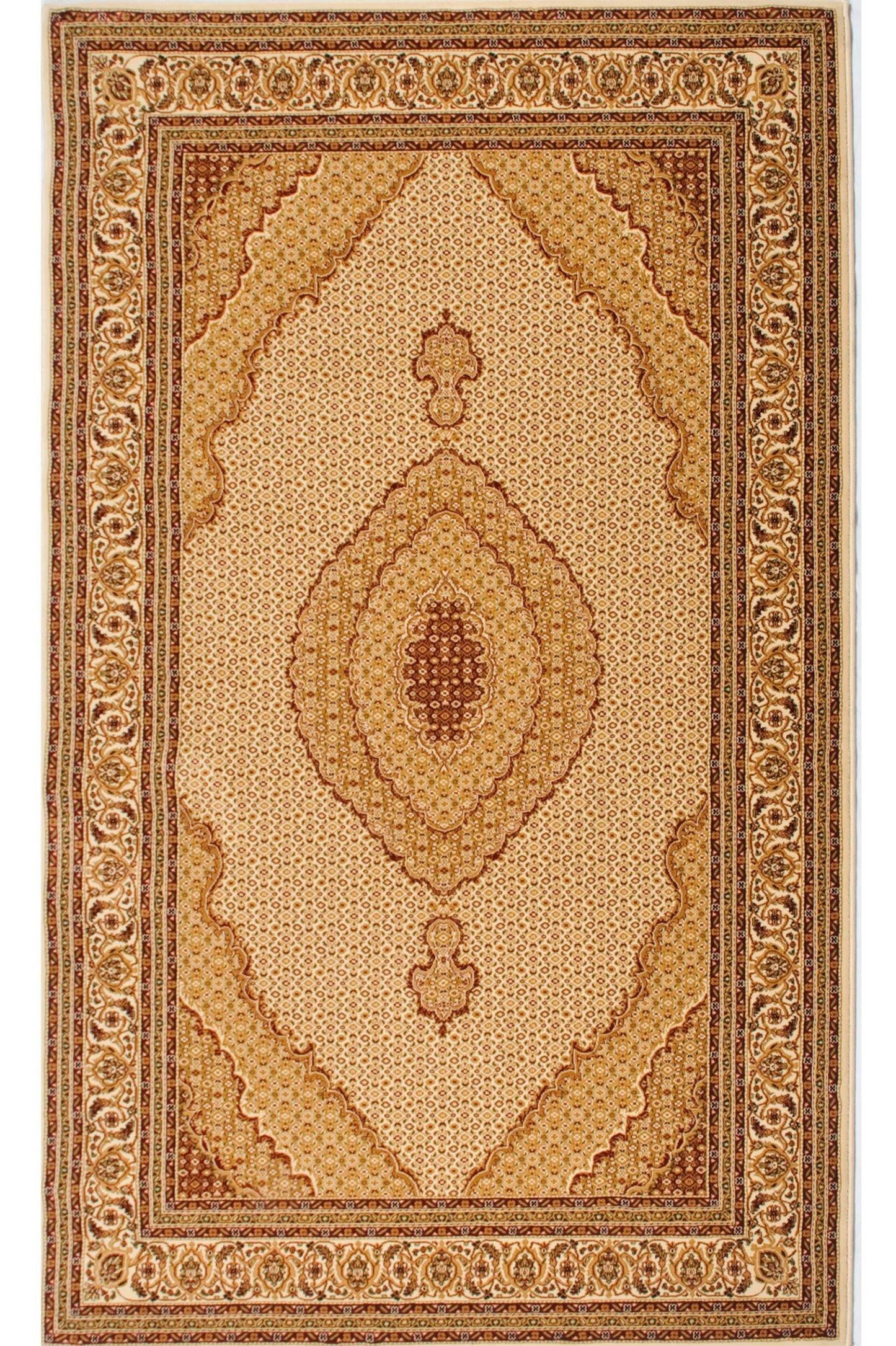 10' Runner Beige and Ivory Oriental Power Loom Runner Rug - Homeroots - Flyclothing LLC