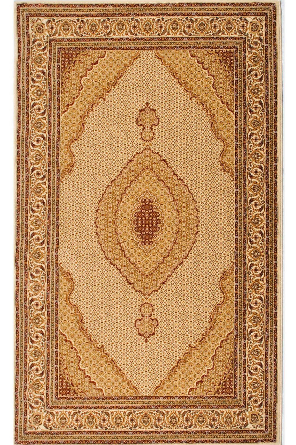 10' Runner Beige and Ivory Oriental Power Loom Runner Rug - Homeroots - Flyclothing LLC