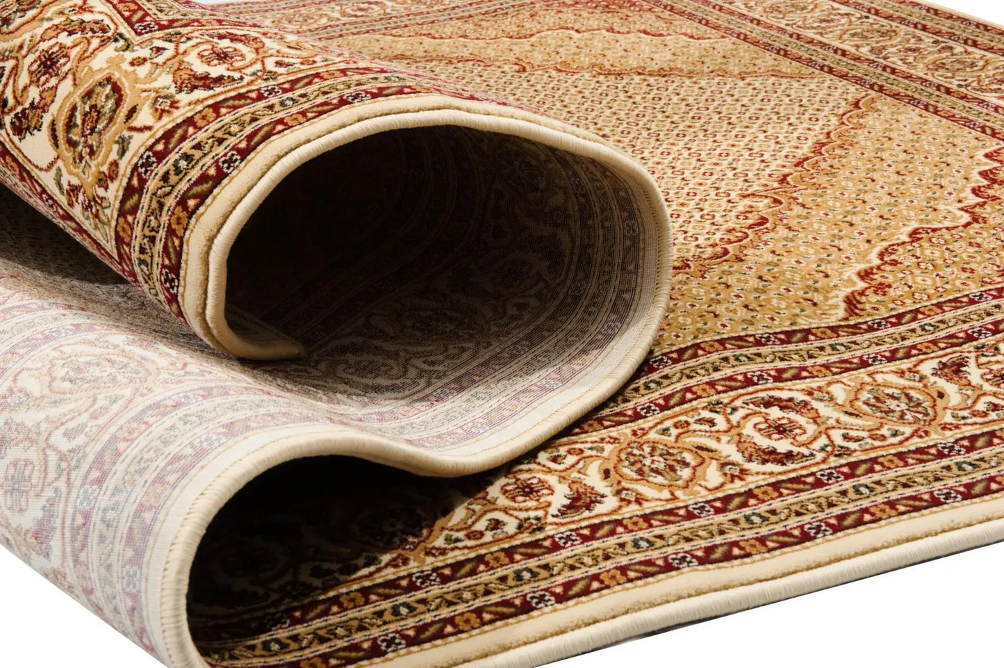 15' Runner Beige and Ivory Oriental Power Loom Runner Rug - Homeroots - Flyclothing LLC
