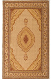 8' Runner Beige and Ivory Oriental Power Loom Runner Rug - Homeroots