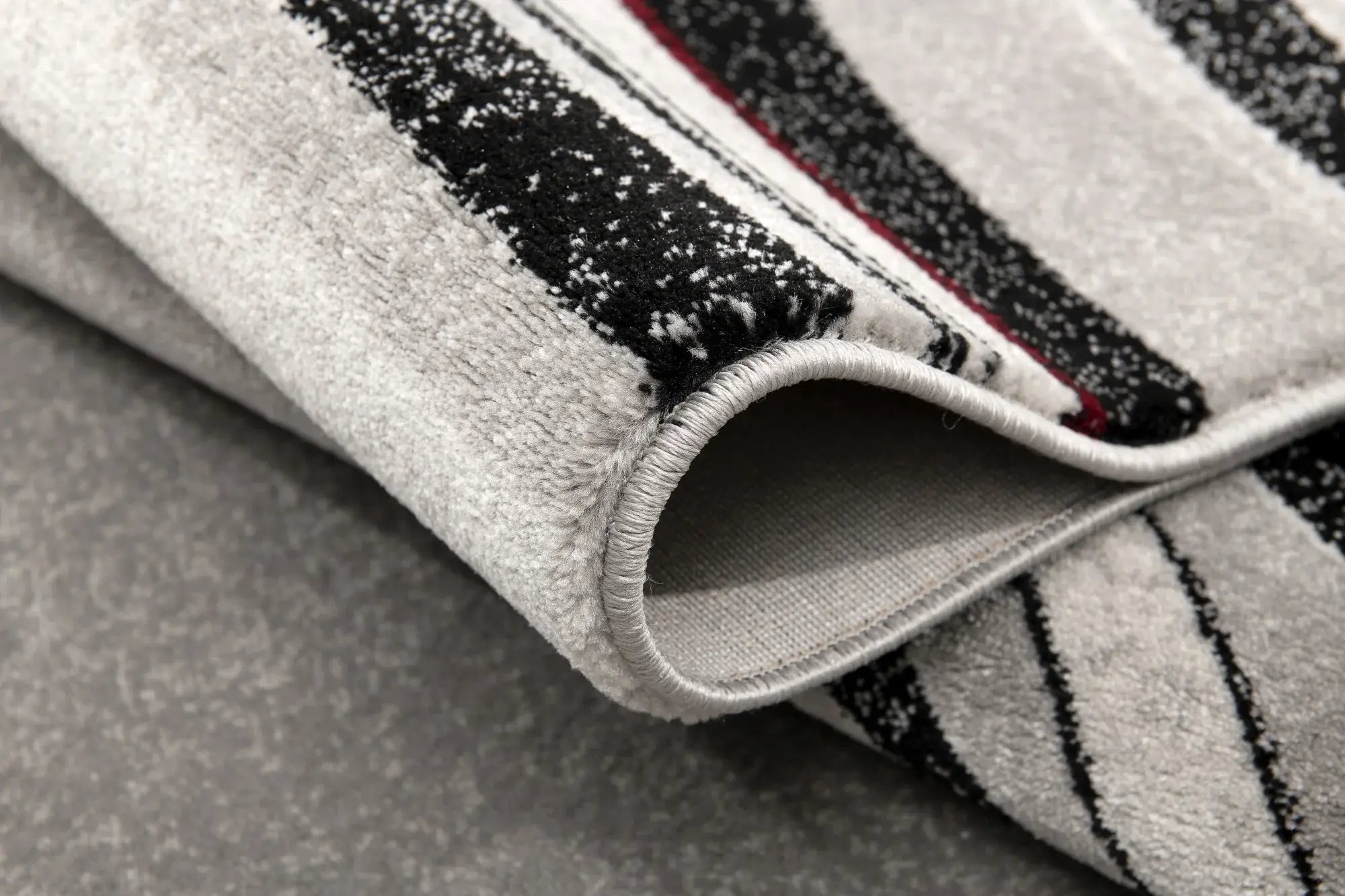 13' Gray and Black Abstract Power Loom Distressed Runner Rug - Homeroots - Flyclothing LLC