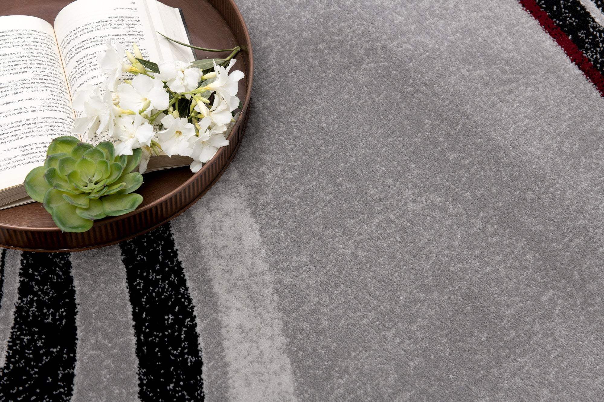 8' Gray and Black Abstract Power Loom Distressed Runner Rug - Homeroots - Flyclothing LLC