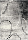 3' X 15' Grey Abstract Power Loom Stain Resistant Area Rug - Homeroots