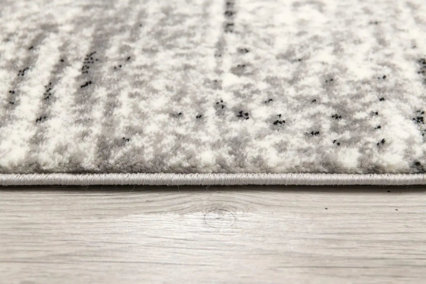3' X 15' Grey Abstract Power Loom Stain Resistant Area Rug - Homeroots - Flyclothing LLC