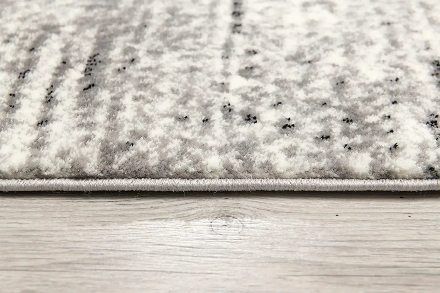 3' X 15' Grey Abstract Power Loom Stain Resistant Area Rug - Homeroots - Flyclothing LLC