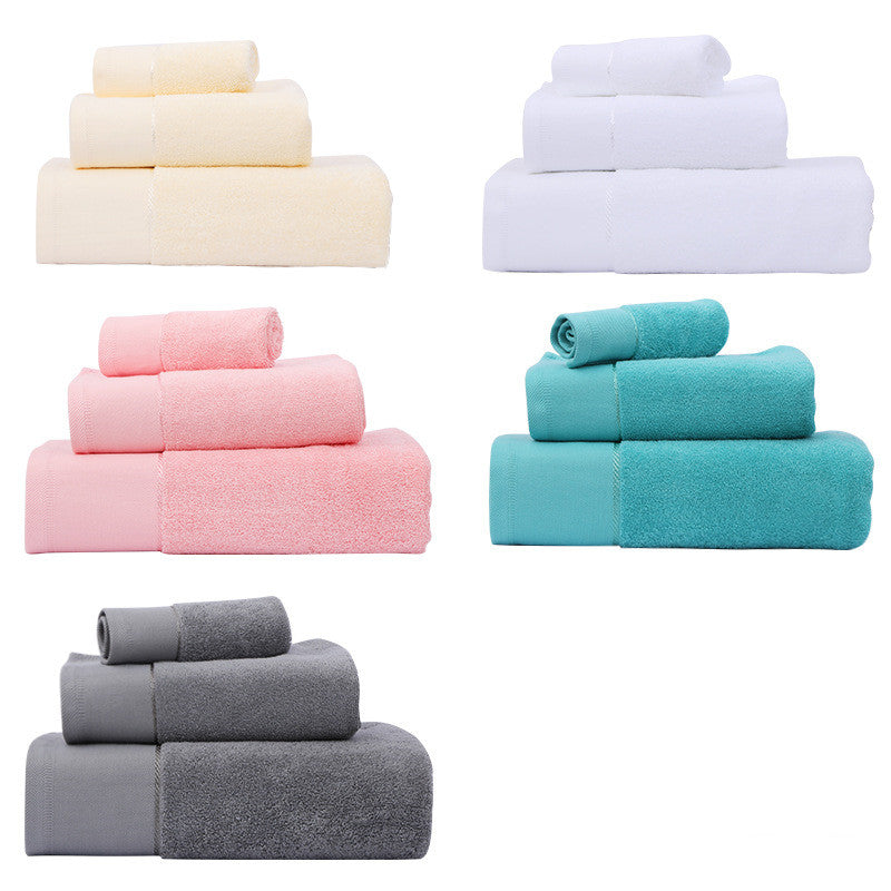 Cotton Towel Bath Towel Three Piece Water Absorbing Gift Towel Bath Towel Set - My Store - Flyclothing LLC