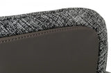 Gray And Black Upholstered Fabric and Faux Leather Wing Back Dining Arm Chair - Homeroots - Flyclothing LLC