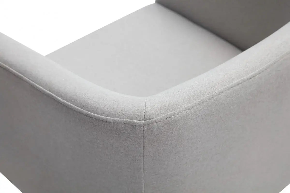 Light Gray And Antiqued Brass Upholstered Fabric Dining Arm Chair - Homeroots - Flyclothing LLC