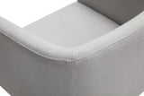 Light Gray And Antiqued Brass Upholstered Fabric Dining Arm Chair - Homeroots - Flyclothing LLC