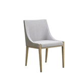 Gray And Brass Upholstered Fabric Dining Side Chair - Homeroots