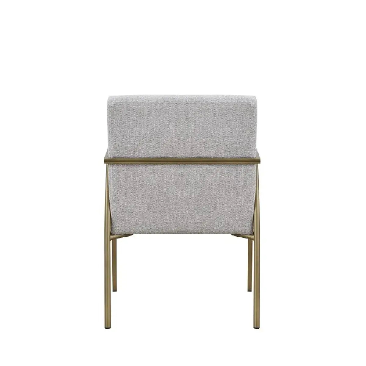 Light Gray And Brass Upholstered Fabric Dining Arm Chair - Homeroots - Flyclothing LLC