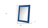 74" Blue Velvet Accent Mirror - Homeroots - Flyclothing LLC