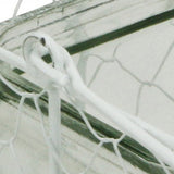 5.5" White and Clear Wire Basket Glass Jar