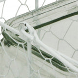 5.5" White and Clear Wire Basket Glass Jar - Homeroots