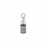 8" Gray Glass Decorative Bottle Tabletop Sculpture - Homeroots - Flyclothing LLC