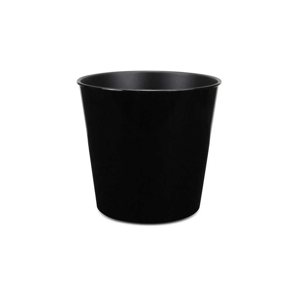 11" Black Recycled Plastic Indoor Outdoor Round Pot Planter - Homeroots - Flyclothing LLC