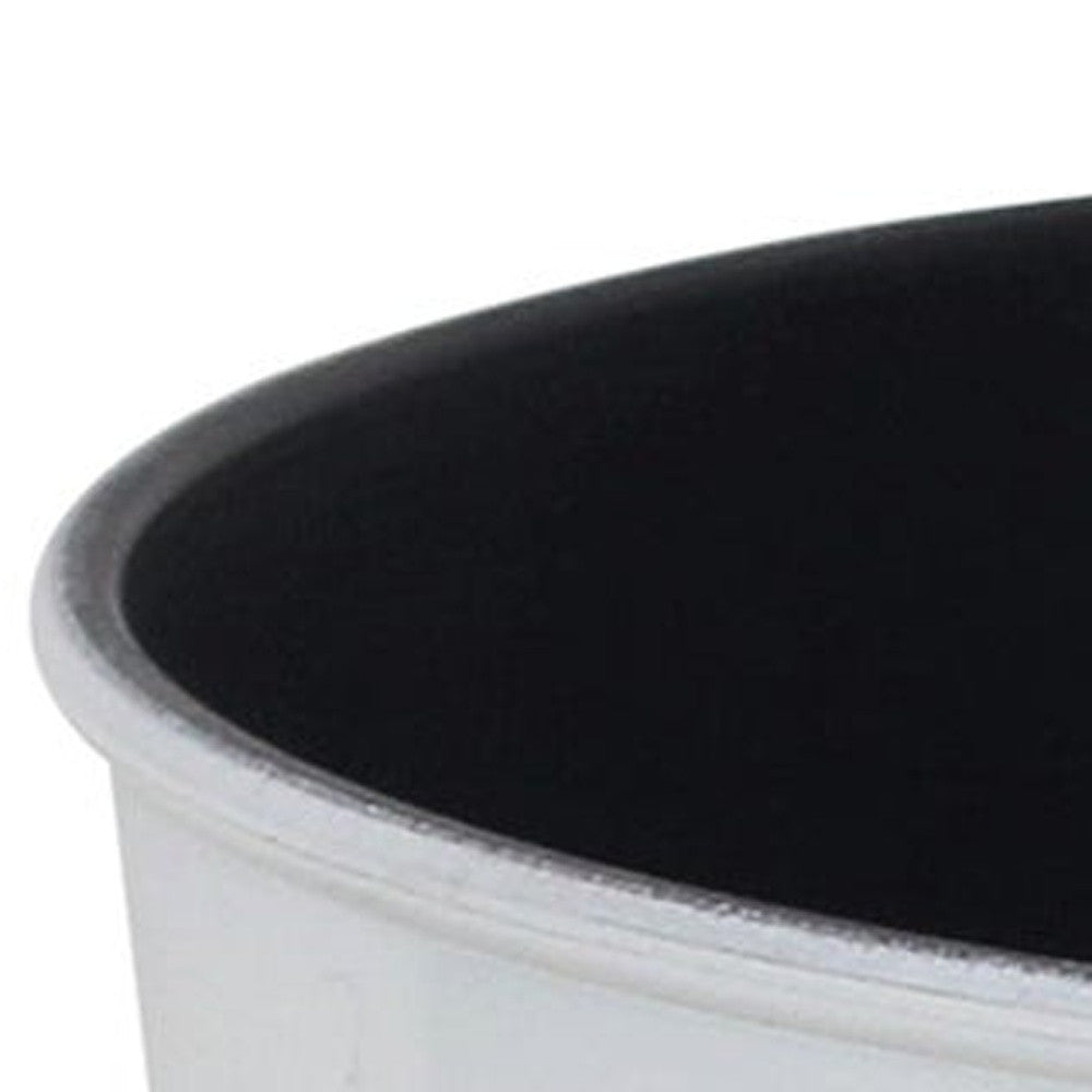 11" White Recycled Plastic Indoor Outdoor Round Pot Planter - Homeroots - Flyclothing LLC