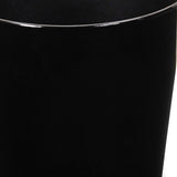 9" Black Recycled Plastic Indoor Outdoor Round Pot Planter - Homeroots - Flyclothing LLC