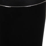 9" Black Recycled Plastic Indoor Outdoor Round Pot Planter - Homeroots