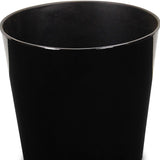 9" Black Recycled Plastic Indoor Outdoor Round Pot Planter - Homeroots