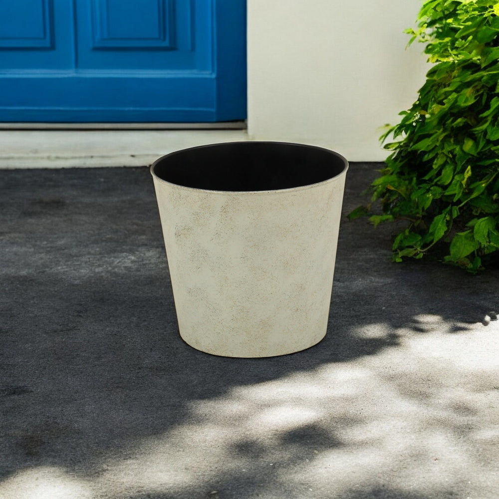 9" Gray Recycled Plastic Indoor Outdoor Round Nursery Pot
