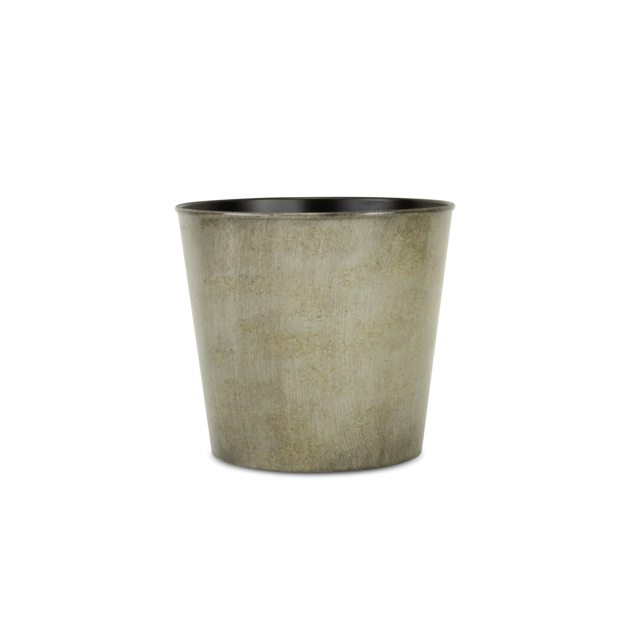 9" Gray Recycled Plastic Indoor Outdoor Round Pot Planter - Homeroots - Flyclothing LLC