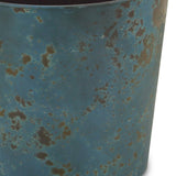 9" Blue Recycled Plastic Indoor Outdoor Round Pot Planter - Homeroots