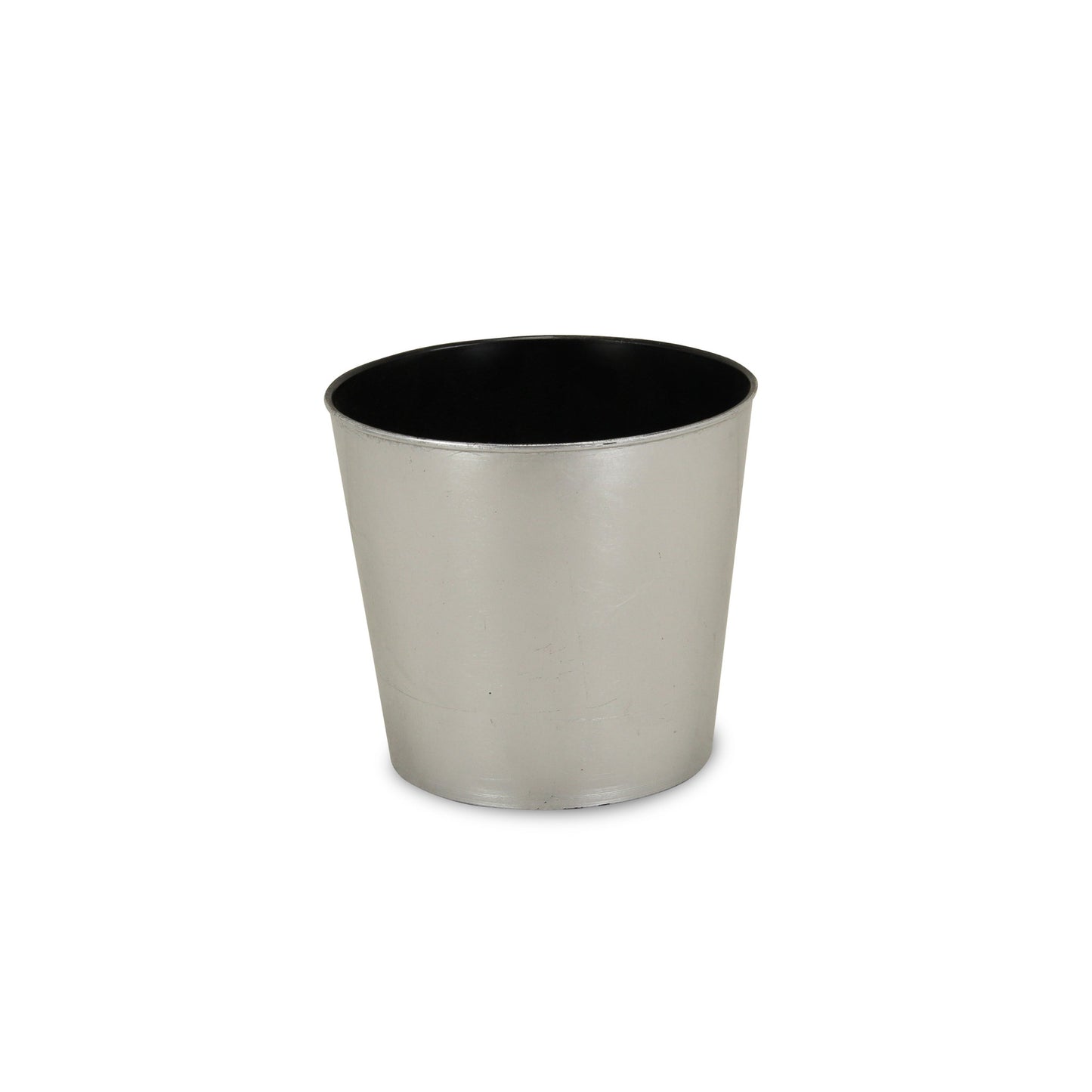 9" Silver Recycled Plastic Indoor Outdoor Round Nursery Pot - Homeroots - Flyclothing LLC