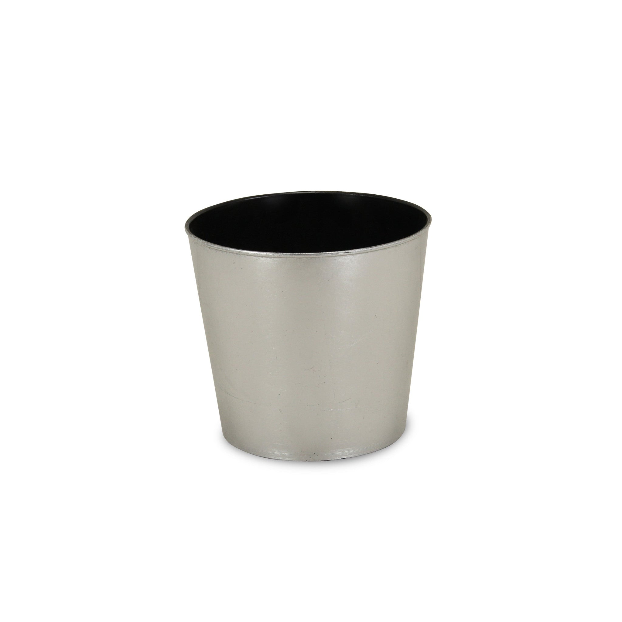 9" Silver Recycled Plastic Indoor Outdoor Round Nursery Pot - Homeroots - Flyclothing LLC