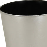 9" Silver Recycled Plastic Indoor Outdoor Round Nursery Pot - Homeroots - Flyclothing LLC