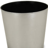 9" Silver Recycled Plastic Indoor Outdoor Round Nursery Pot