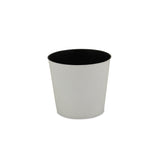 9" White Recycled Plastic Indoor Outdoor Round Pot Planter - Homeroots