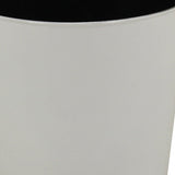 9" White Recycled Plastic Indoor Outdoor Round Pot Planter