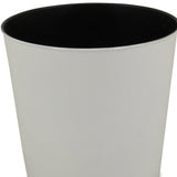 9" White Recycled Plastic Indoor Outdoor Round Pot Planter - Homeroots